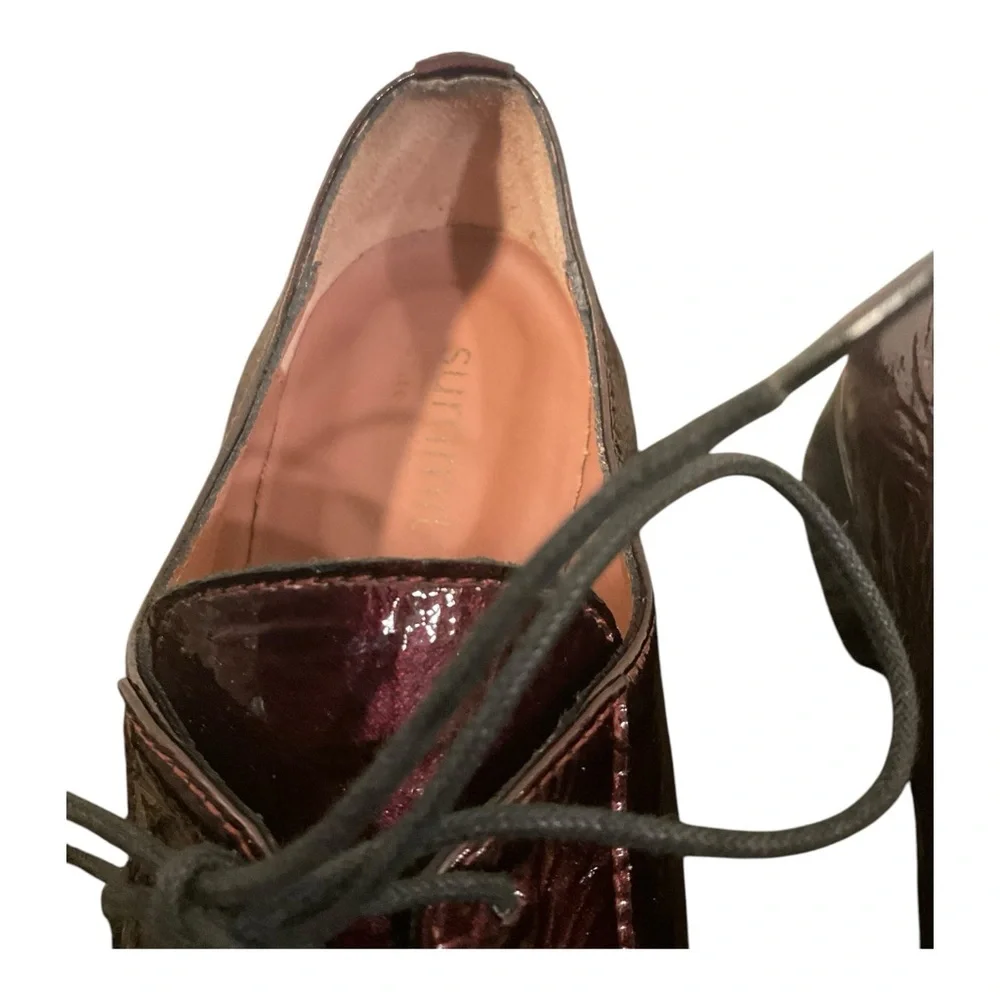 Summit White Mountain Women’s Burgundy Patent Leather Oxford Shoes Size 39/9